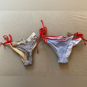 Nautical JCrew Bikini Bottoms NWT